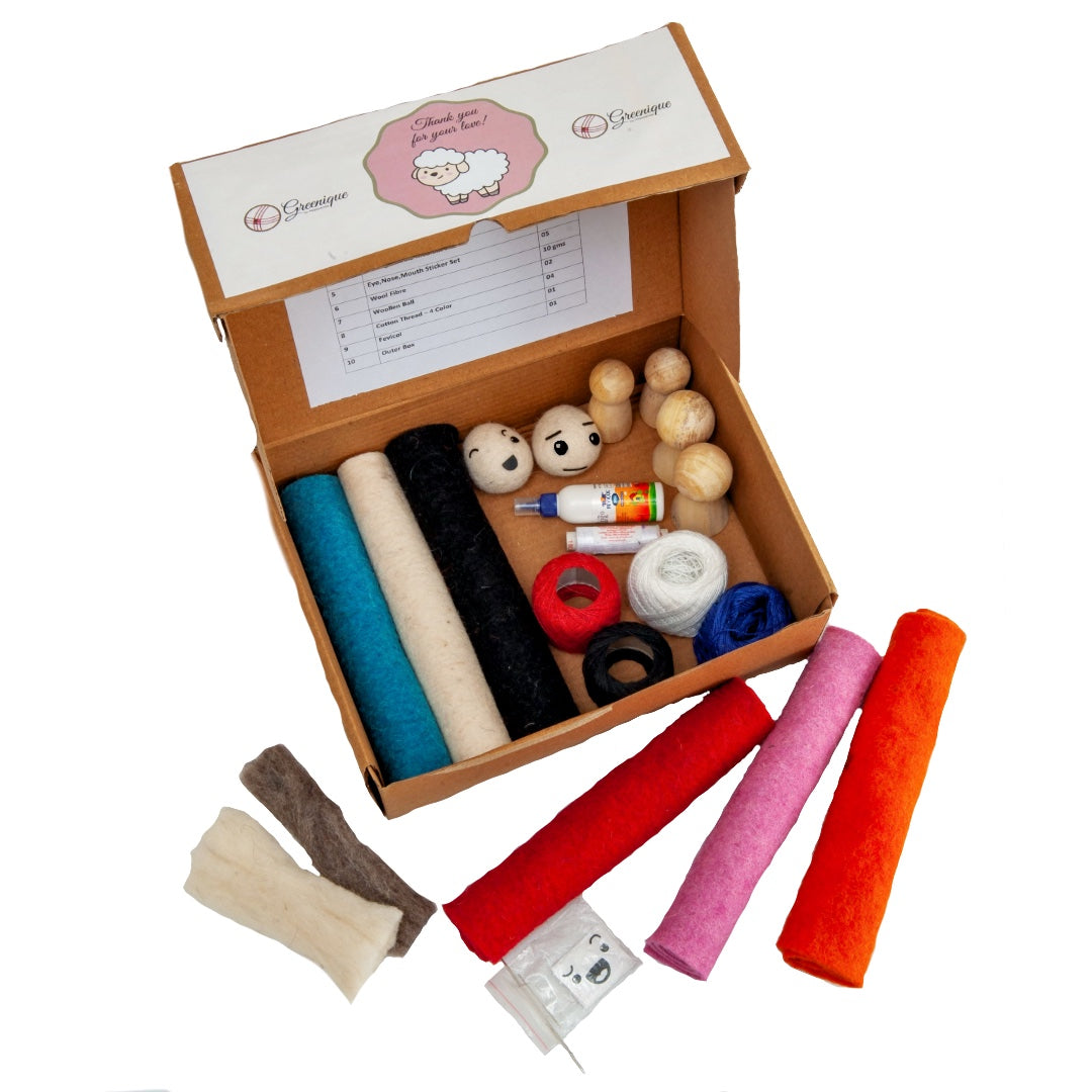 Organic Wool  |  Doll Making Kit - Mojopanda Organic  Store