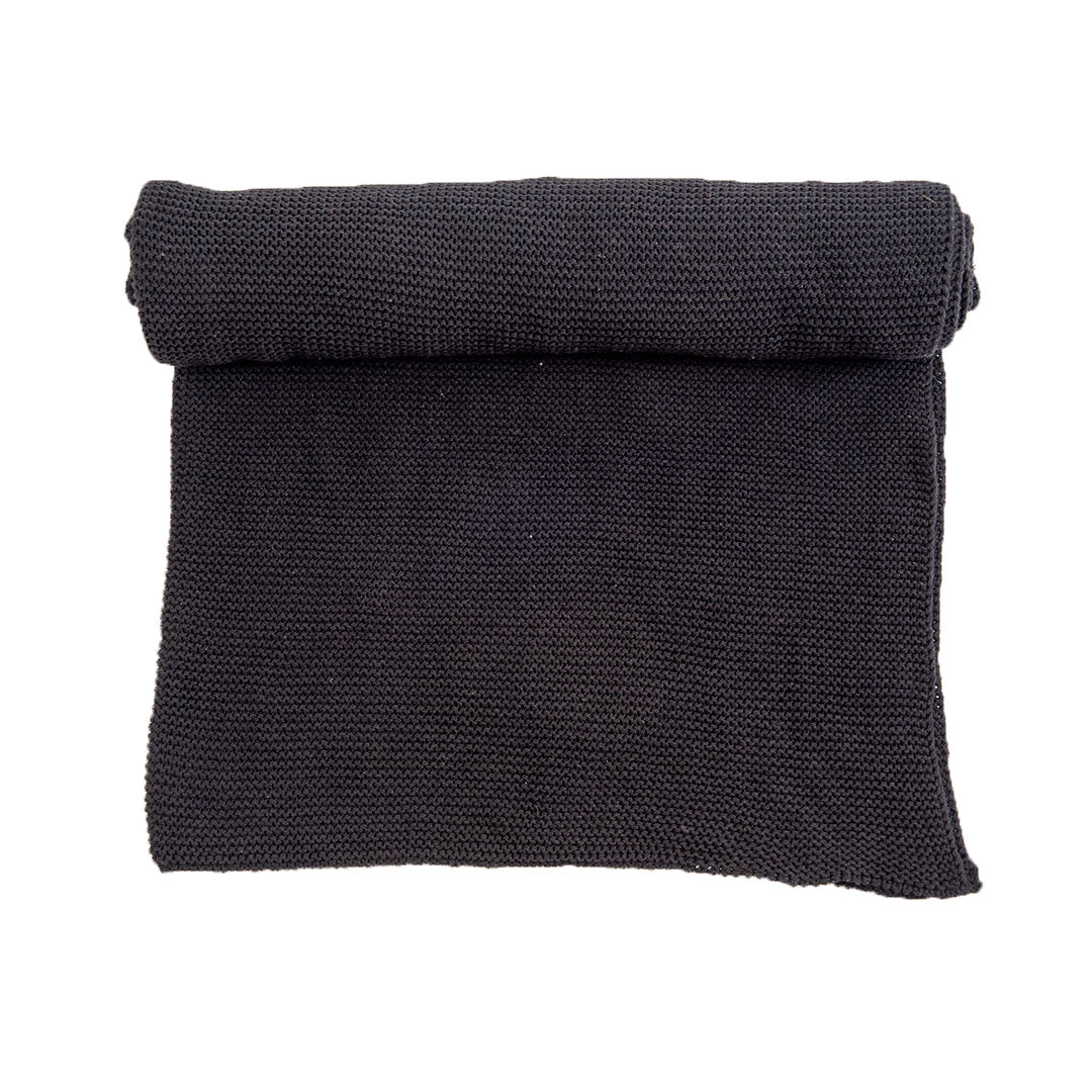 Cotton | Bed Throw | Black - Mojopanda Organic  Store