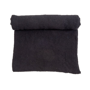 Cotton | Bed Throw | Black - Mojopanda Organic  Store