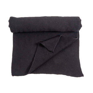 Cotton | Bed Throw | Black - Mojopanda Organic  Store