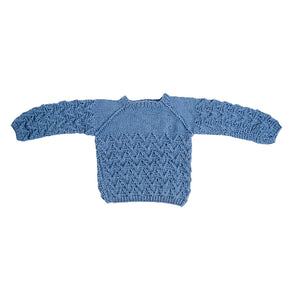 Organic Wool | Pullover | Chambray color- 2 years - Mojopanda Organic  Store