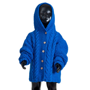 Organic Wool  |  Hoody | Chambray | Size- 2 years - Mojopanda Organic  Store