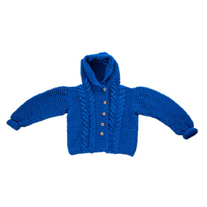 Organic Wool  |  Hoody | Chambray | Size- 2 years - Mojopanda Organic  Store