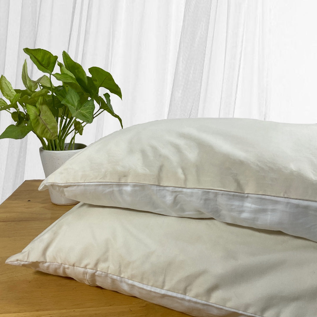 Eri Silk fabric  Pillow  with Wool Infill