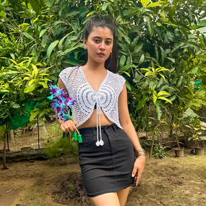 Bramble Top – Eco-Friendly Handknitted Crochet Top for Women | Timeless Design - Mojopanda Organic  Store