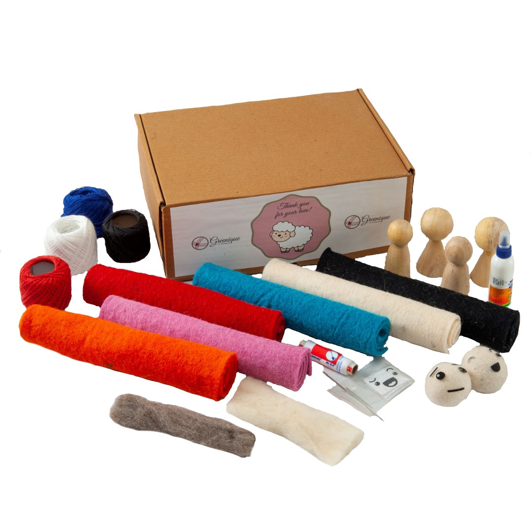 Organic Wool  |  Doll Making Kit - Mojopanda Organic  Store