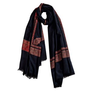 Woolen Stoles & Shawls | Black & Multi | 70x200 CM | - Mojopanda Organic  Store