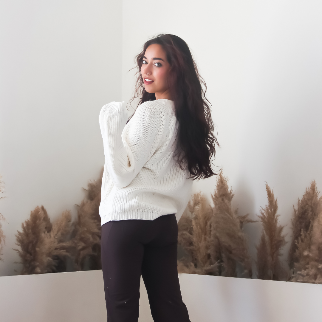 Yuki Pullover – Handknitted Winter Elegance for Modern Women - Mojopanda Organic  Store