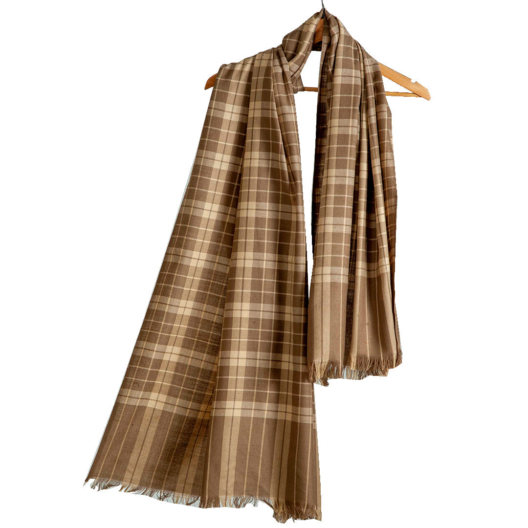 Woolen Stoles & Shawls | Beige| 100x200 Cm| - Mojopanda Organic  Store