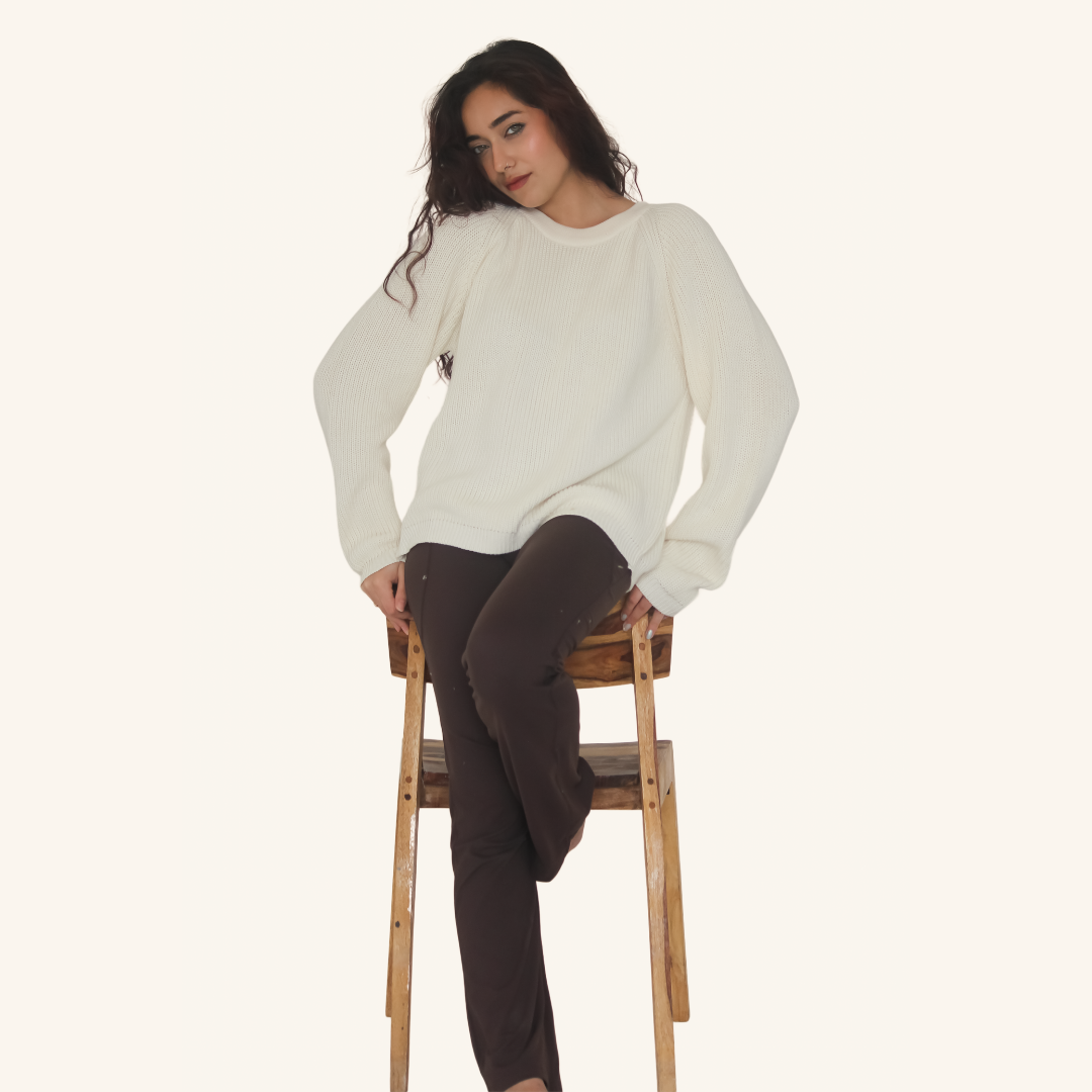 Yuki Pullover – Handknitted Winter Elegance for Modern Women - Mojopanda Organic  Store