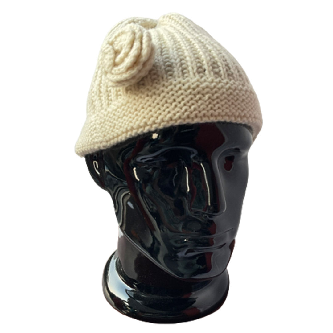 Women Cap | 100% Wool | Cream - Mojopanda Organic  Store