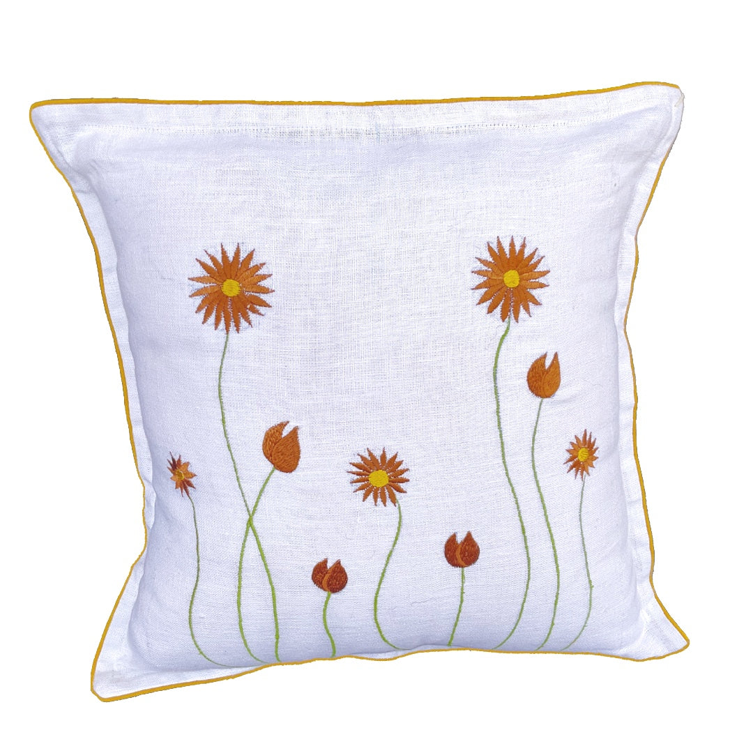 Cushion Cover With Embroidery | 100% hemp fabric - Mojopanda Organic  Store
