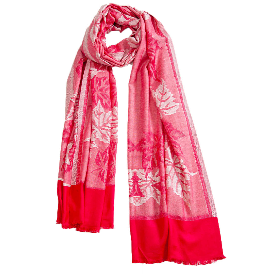 Woolen Stoles & Shawls | Pink &  White | 70x200 CM | - Mojopanda Organic  Store