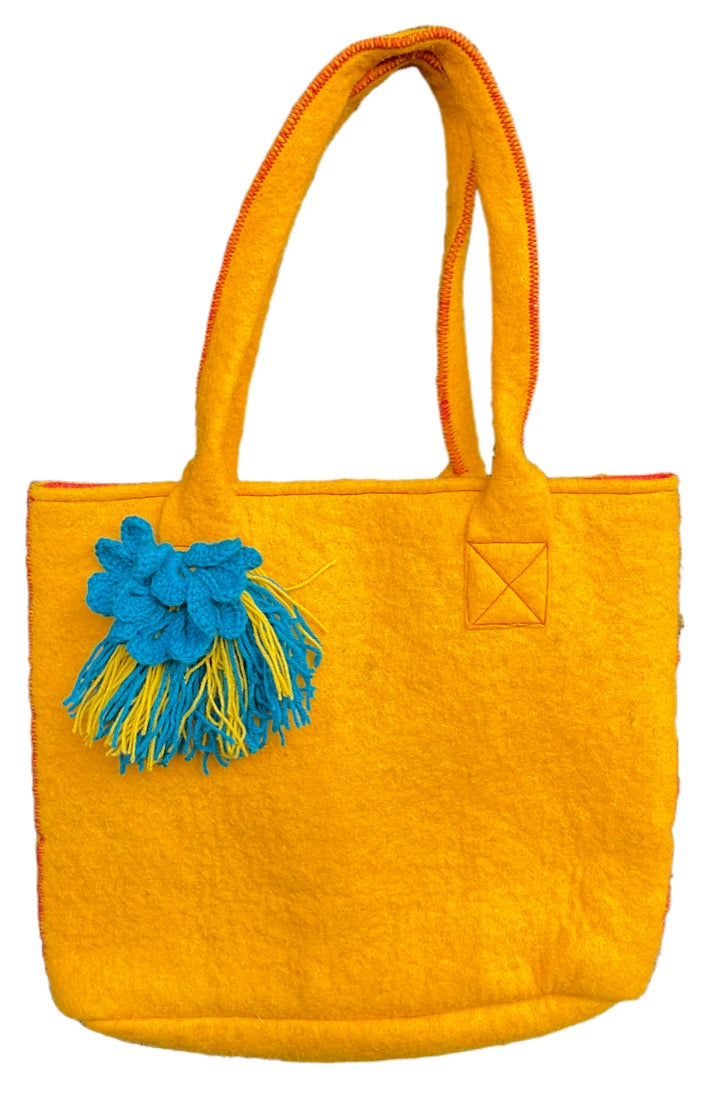 Organic Wool Felt Tote Bag - Mojopanda Organic  Store