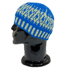 Wool Cap | Unisex | 100% Wool | Leafy Green & Mid Blue - Mojopanda Organic  Store