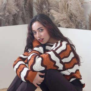 Camellia Pullover – Handknitted Stripes for Modern Women - Mojopanda Organic  Store