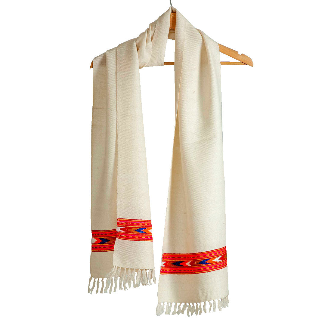 Woolen Muffler |Red & Brown | 35x180 CM | - Mojopanda Organic  Store
