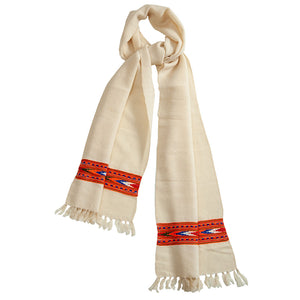 Woolen Muffler |Red & Brown | 35x180 CM | - Mojopanda Organic  Store