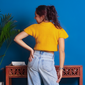 Akira Woolen Top – Bright, Light, and Elegant Handknitted Wool - Mojopanda Organic  Store