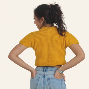 Akira Woolen Top – Bright, Light, and Elegant Handknitted Wool - Mojopanda Organic  Store