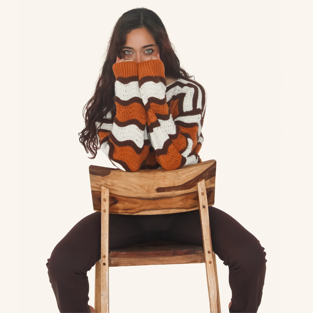 Camellia Pullover – Handknitted Stripes for Modern Women - Mojopanda Organic  Store