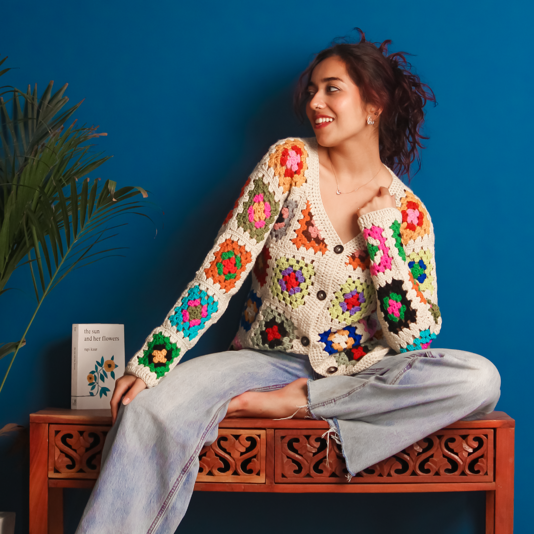 Nanami Woolen Cardigan – Elegant, Sophisticated, Handknitted - Mojopanda Organic  Store