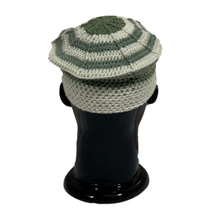 Wool Cap | Crochet | 100% Wool | Unisex | White & Grey - Mojopanda Organic  Store