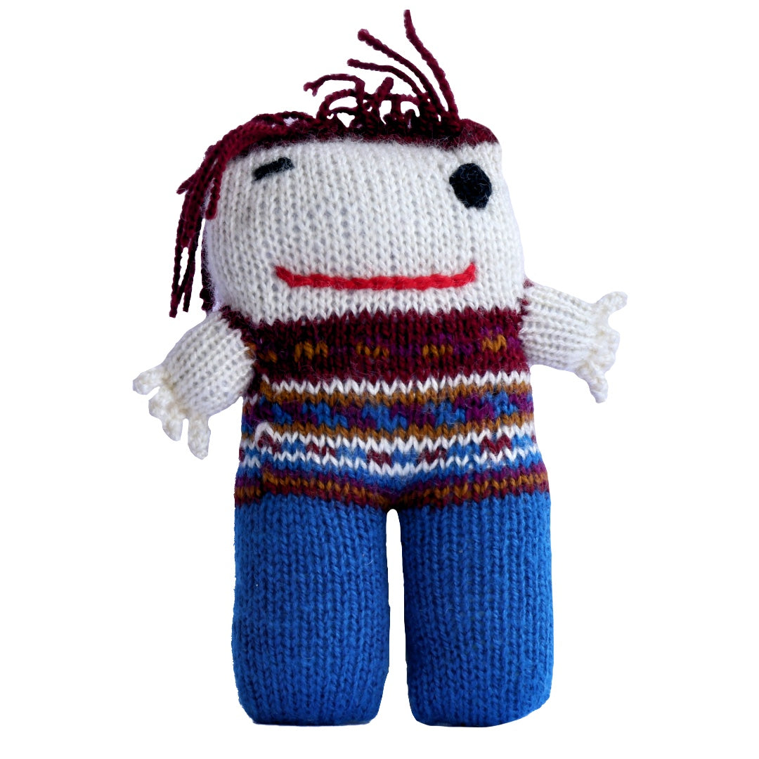 Knitted Punk Toy  :-The Hand Knitted Stuffed/Plush/Soft Toy | 100% Organic | Health-pro - Mojopanda Organic  Store