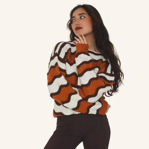 Camellia Pullover – Handknitted Stripes for Modern Women - Mojopanda Organic  Store