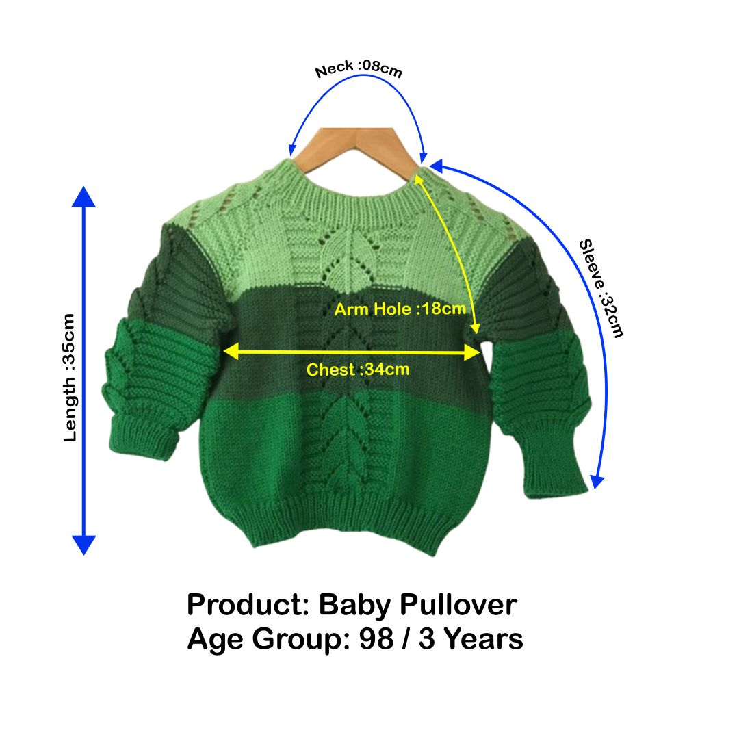 Organic Wool | Pullover | Multi Color | Size  - 3 Year | - Mojopanda Organic  Store