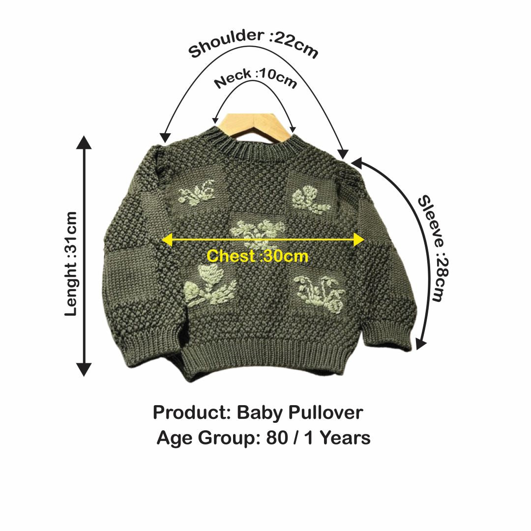 Baby Pullover Green - Mojopanda Organic  Store