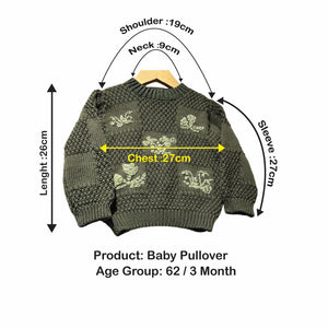 Baby Pullover Green - Mojopanda Organic  Store