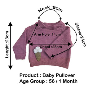 Organic Wool |  Pullover | Nimbus | Size- 1 month - Mojopanda Organic  Store