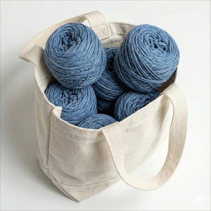 Bio Indlana Organic Wool Hand Knitting Yarn 4/8 NM Chambray - Mojopanda Organic  Store
