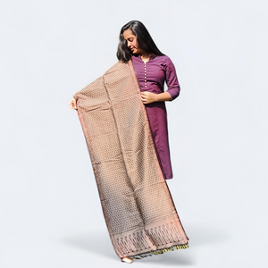 Elegant Printed Dupatta – Soft Fabric with Intricate Paisley & Floral Design - Mojopanda Organic  Store