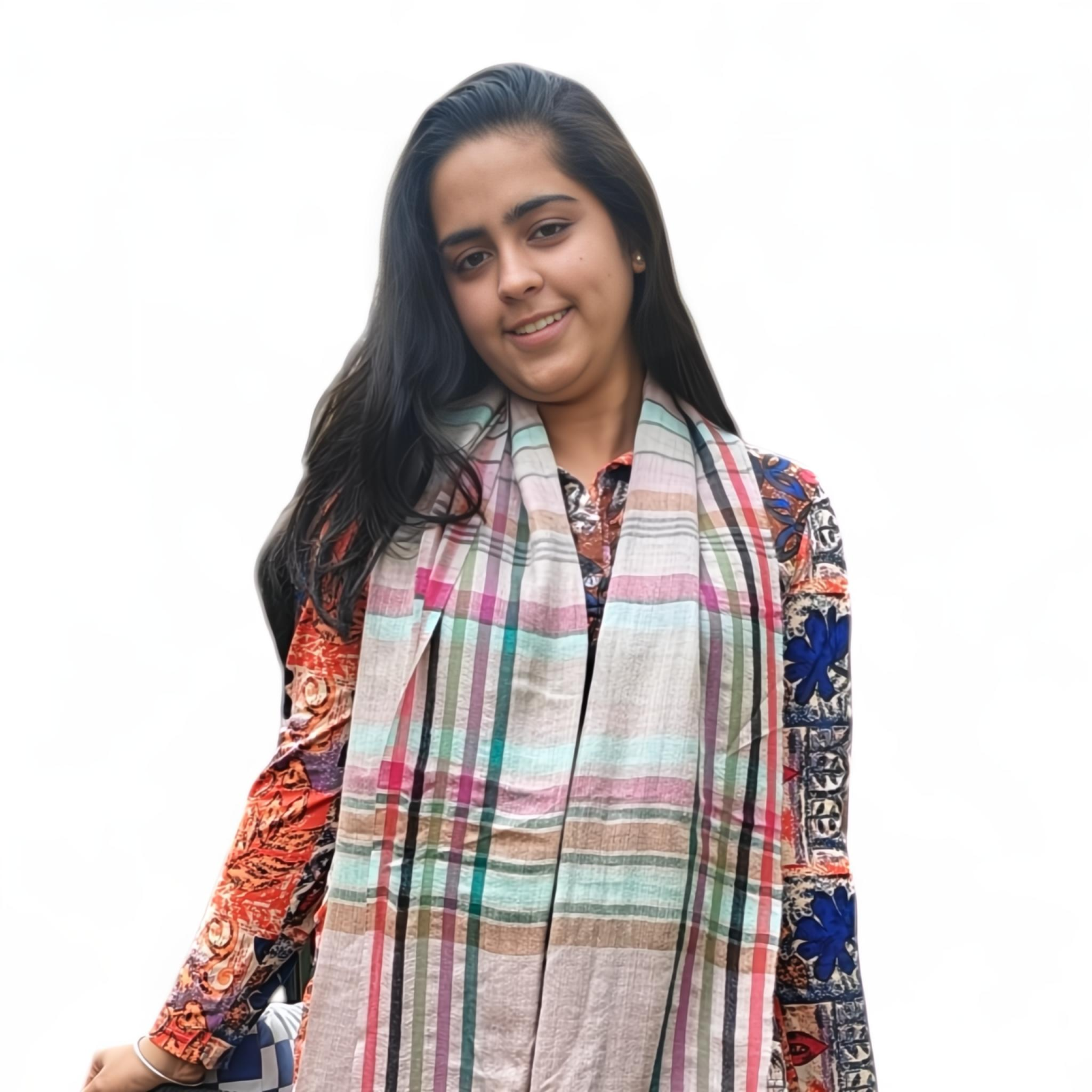 Printed Stole | Blue with Floral Design | For Women - Mojopanda Organic  Store