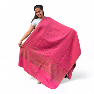 Pink Viscose Printed Stole | Multi-Pattern Ethnic Design | Soft Lightweight Wrap - Mojopanda Organic  Store