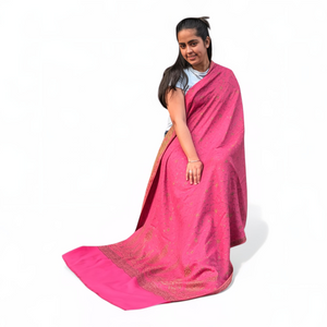 Pink Viscose Printed Stole | Multi-Pattern Ethnic Design | Soft Lightweight Wrap - Mojopanda Organic  Store