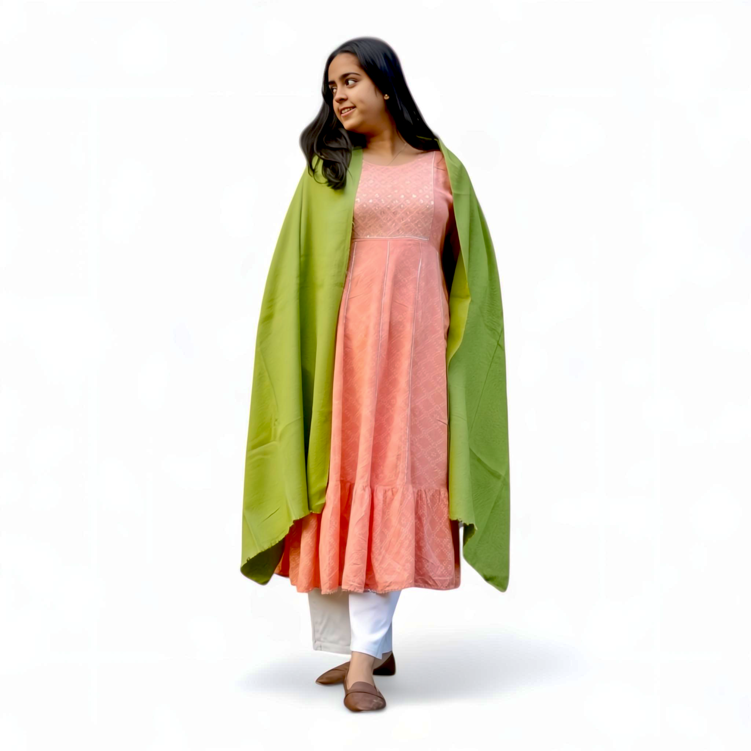 Solid Green Woolen Stole | Soft & Warm | Minimal Classic Design - Mojopanda Organic  Store