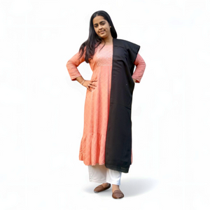 Black Wool–Silk Blend Stole | Soft, Luxurious & Lightweight | Classic Solid Design - Mojopanda Organic  Store