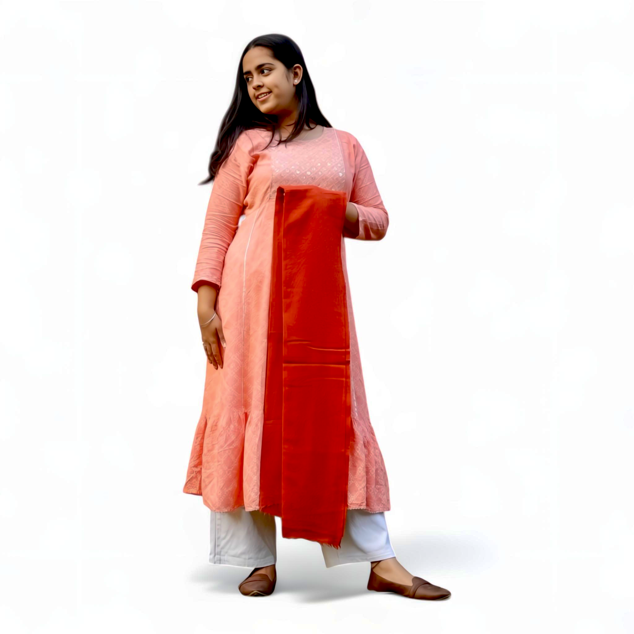 Luxurious Woolen Red Stole | Soft & Warm | Elegant Accessory