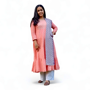 Multicolour Check Wool–Silk Stole for Women | Soft, Lightweight & Elegant - Mojopanda Organic  Store