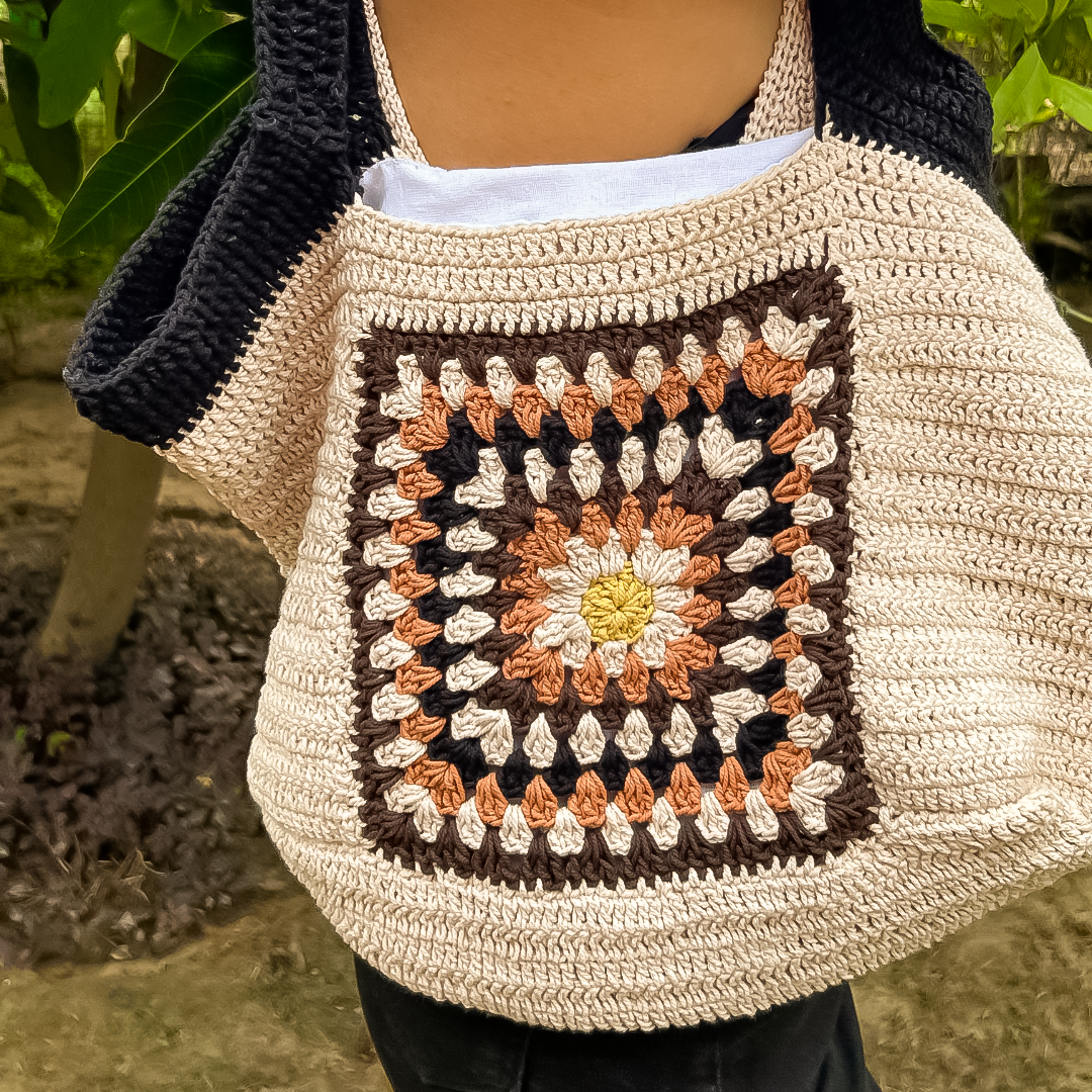 Ivy Handknitted Tote Bag – Eco-Friendly, Minimal, Classic Summer Bag - Mojopanda Organic  Store