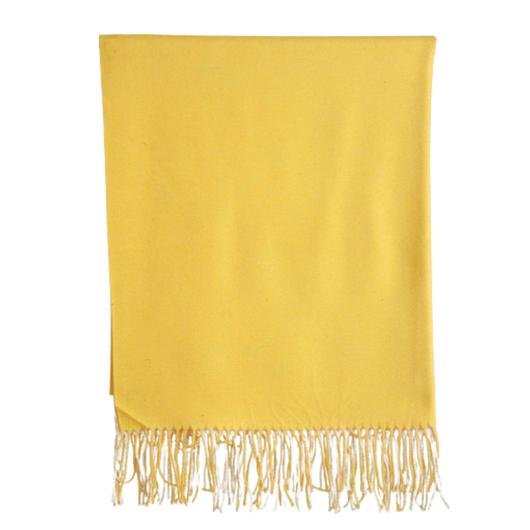 Woolen Reversible Stoles & Shawls |Yellow & Cream | 70x180 CM | - Mojopanda Organic  Store