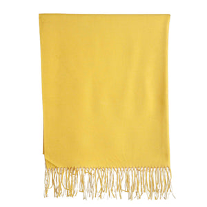 Woolen Reversible Stoles & Shawls |Yellow & Cream | 70x180 CM | - Mojopanda Organic  Store