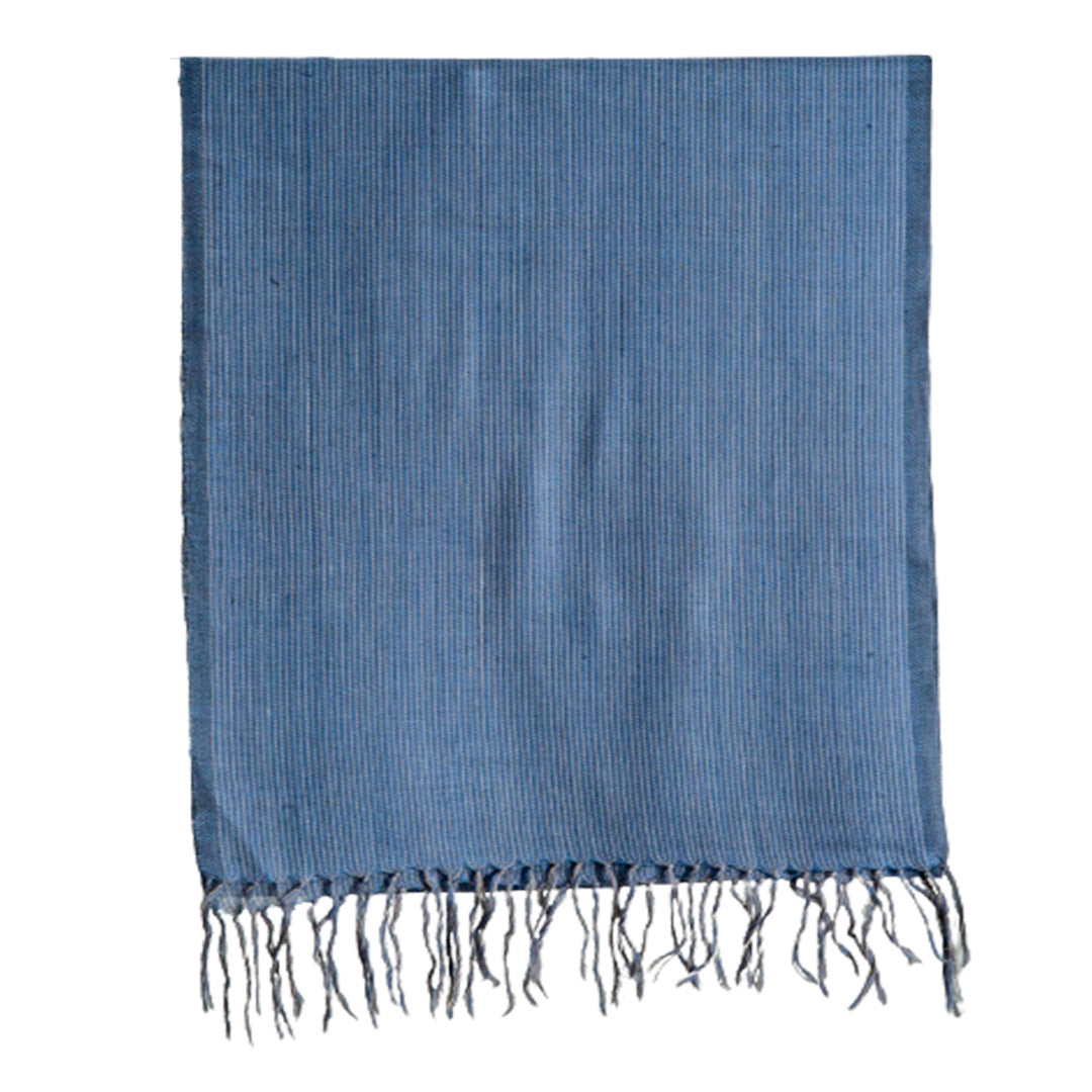 Woolen Mufflers |Blue & White |35x190 cm | - Mojopanda Organic  Store