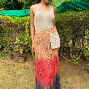 Mila Crochet Skirt – Eco-Friendly Handknitted Summer Classic for Women - Mojopanda Organic  Store