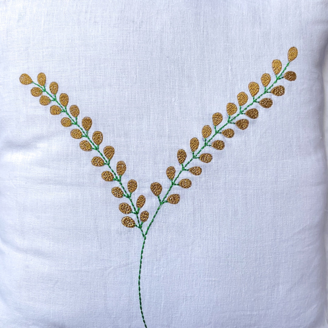 Cushion Cover  with  Embroidery | 100% Cotton - Mojopanda Organic  Store