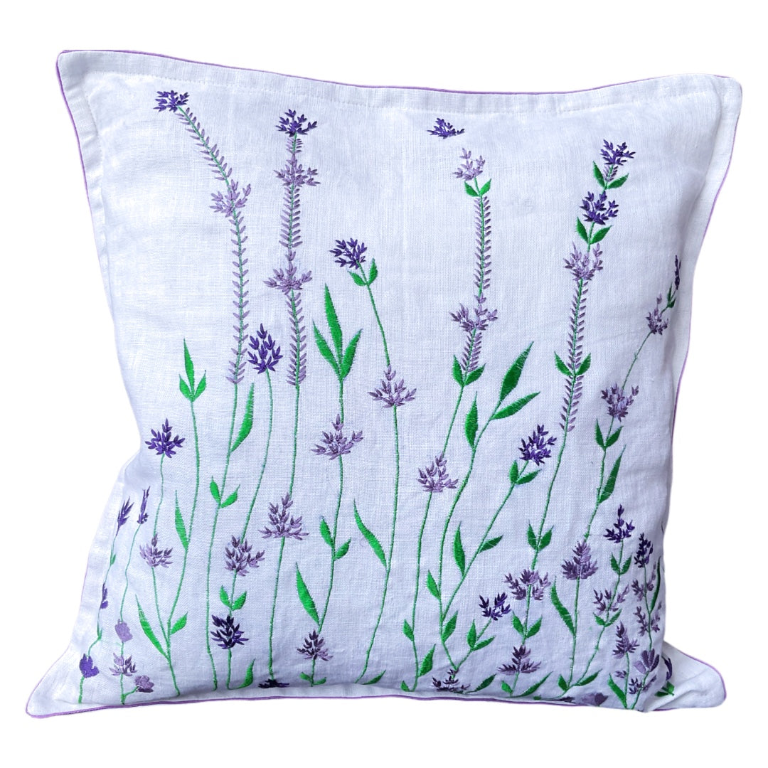 Cushion Cover  with  Embroidery| 100% hemp fabric - Mojopanda Organic  Store