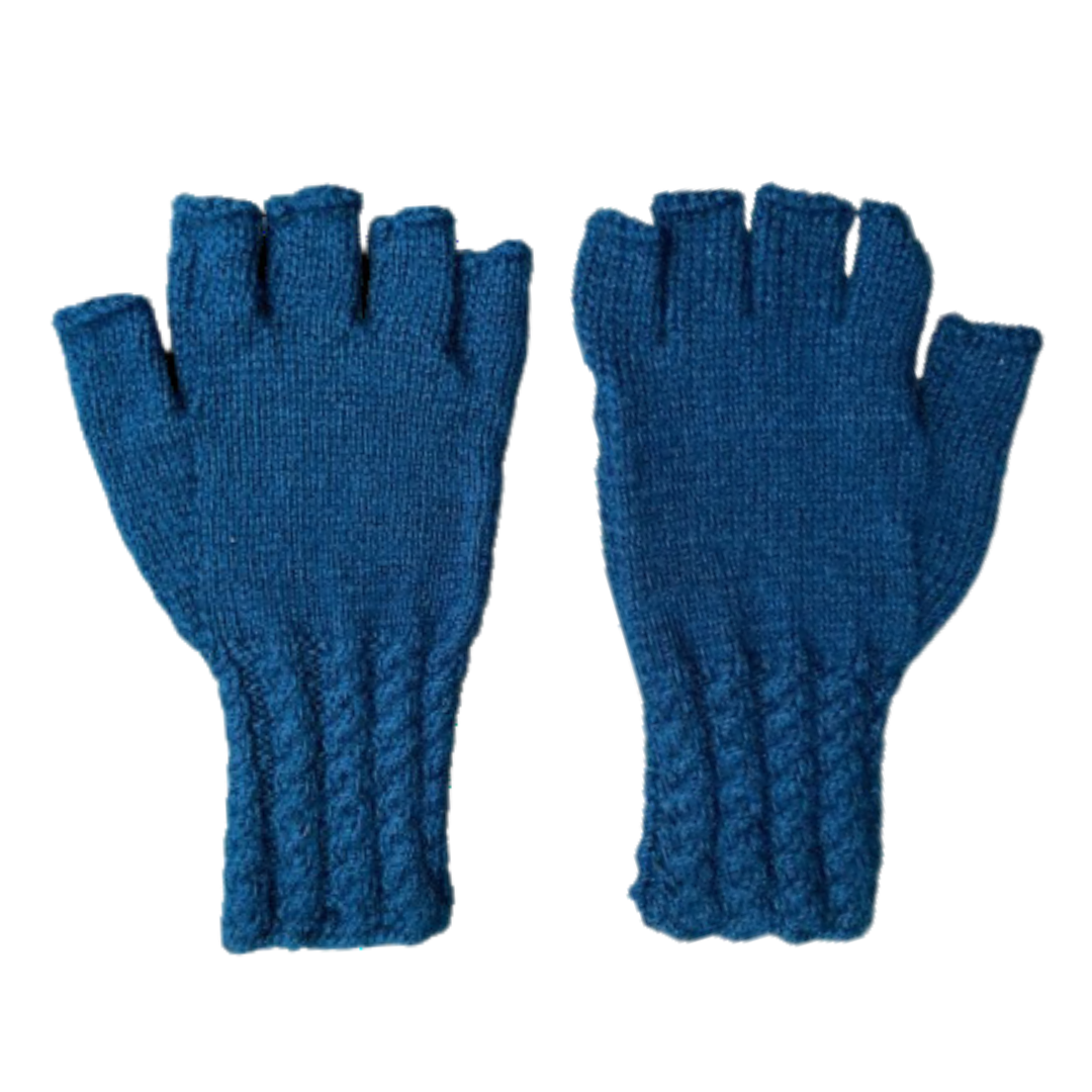 Wool Gloves | 100 % Organic  Wool |  Dark Blue - Mojopanda Organic  Store